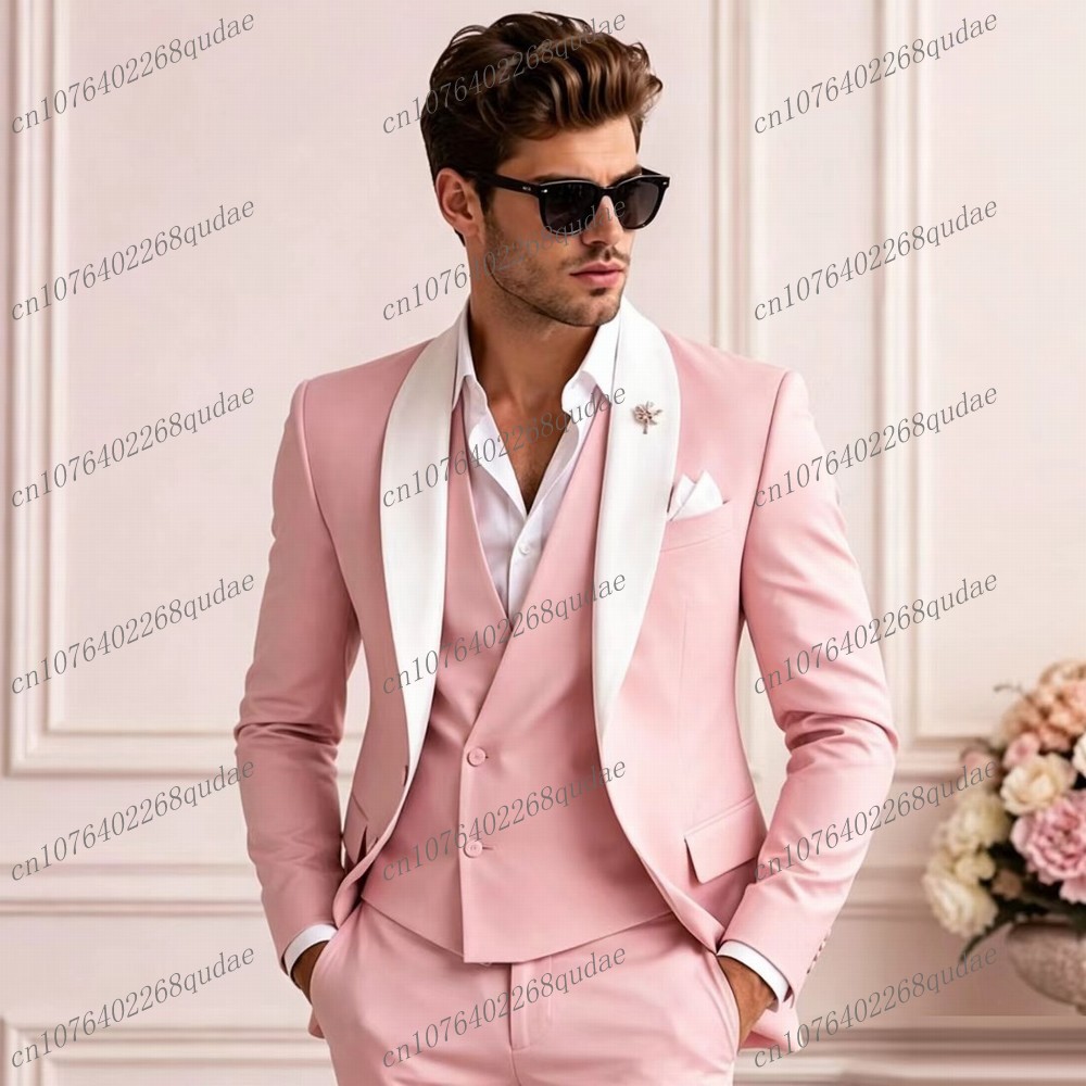 Men Grooming Usa - Terno Formal Rosa para Homens, para