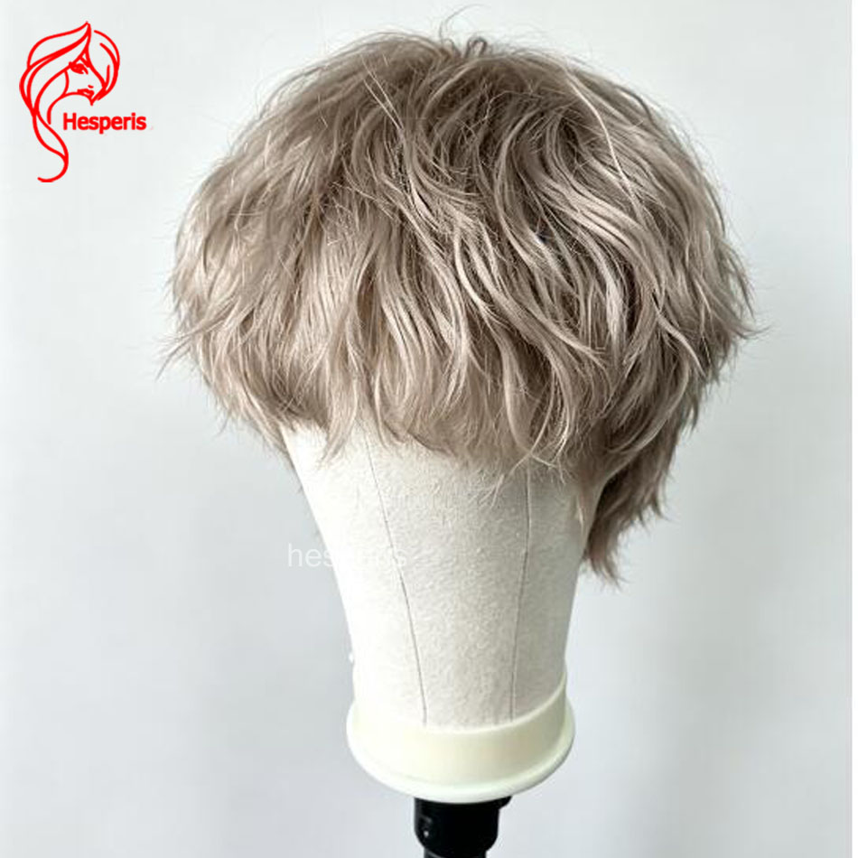 Men'S Grooming Haircut - Peruca Curta Pixie Cut Hesperis para
