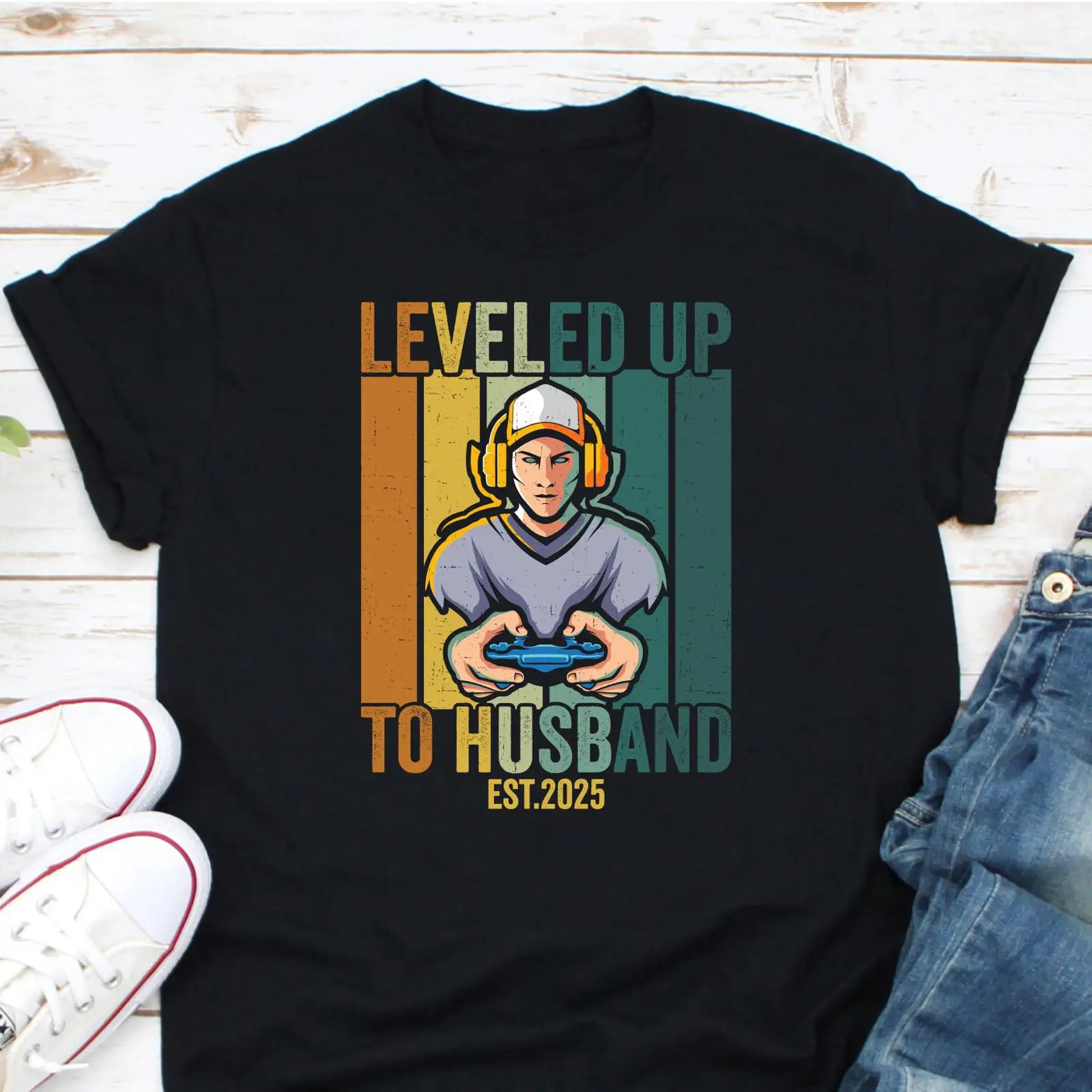 Men'S Grooming Video - Camiseta Engraçada para Gamer: 'Leveled Up