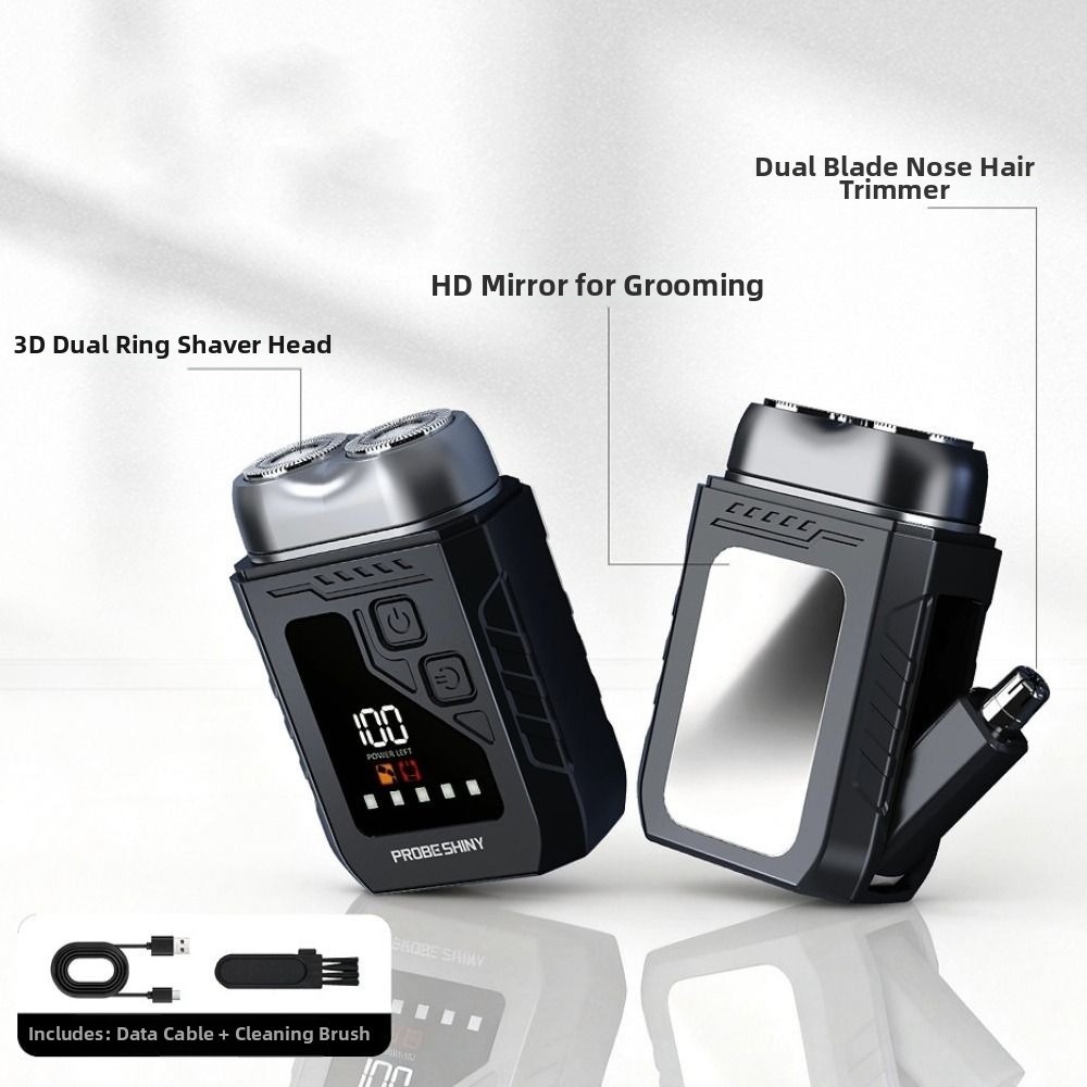 Mini Barbeador Elétrico 2 em 1 - Men'S Grooming Mirror avaliação e preço