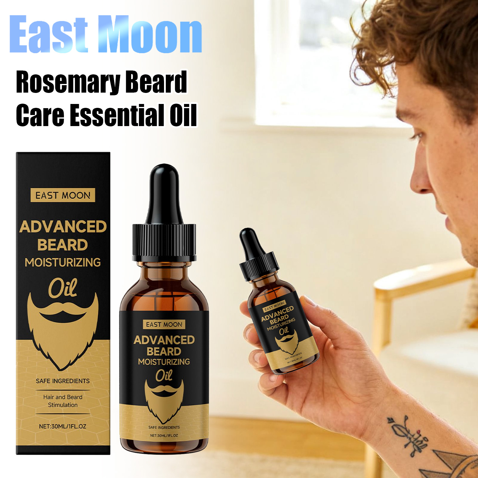 Óleo para Barba East Moon Rose - Beard Oil Growth avaliação e preço