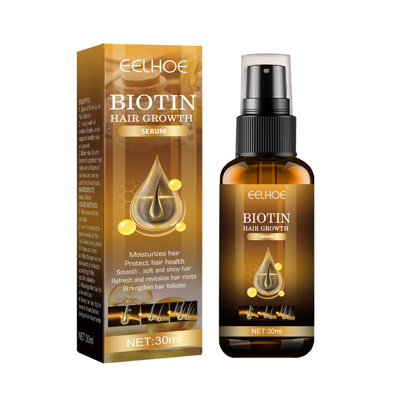 Biotina spray de crescimento c - Beard Oil Growth avaliação e preço