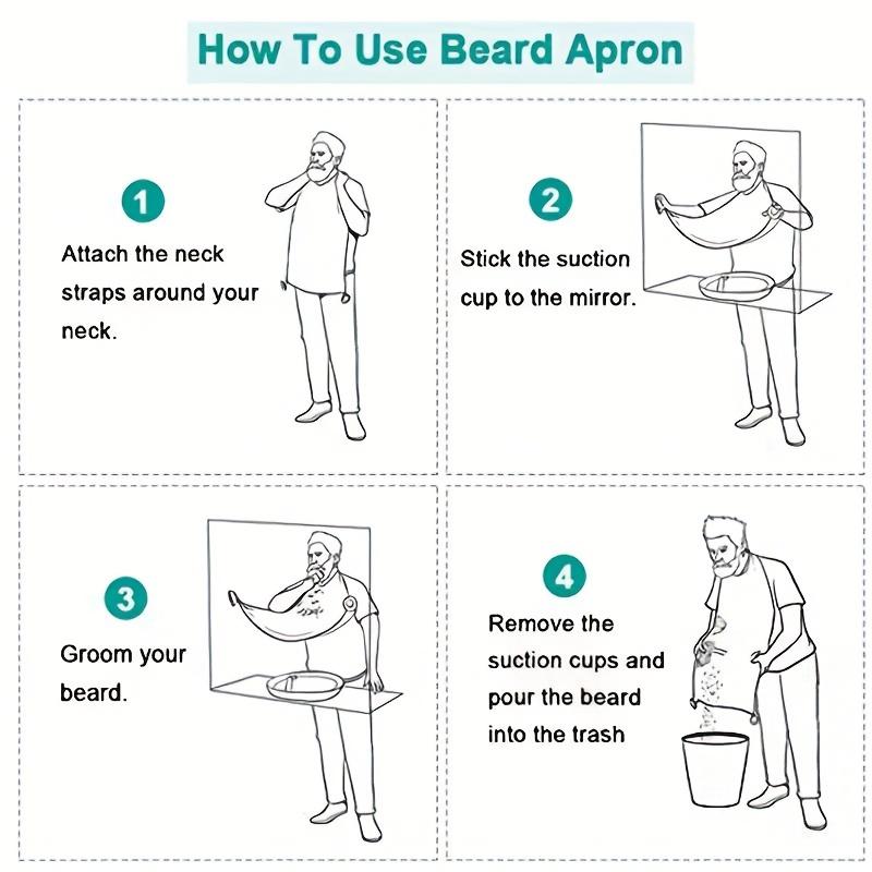 Babador de barba masculino, co - Men'S Grooming Mirror avaliação e preço